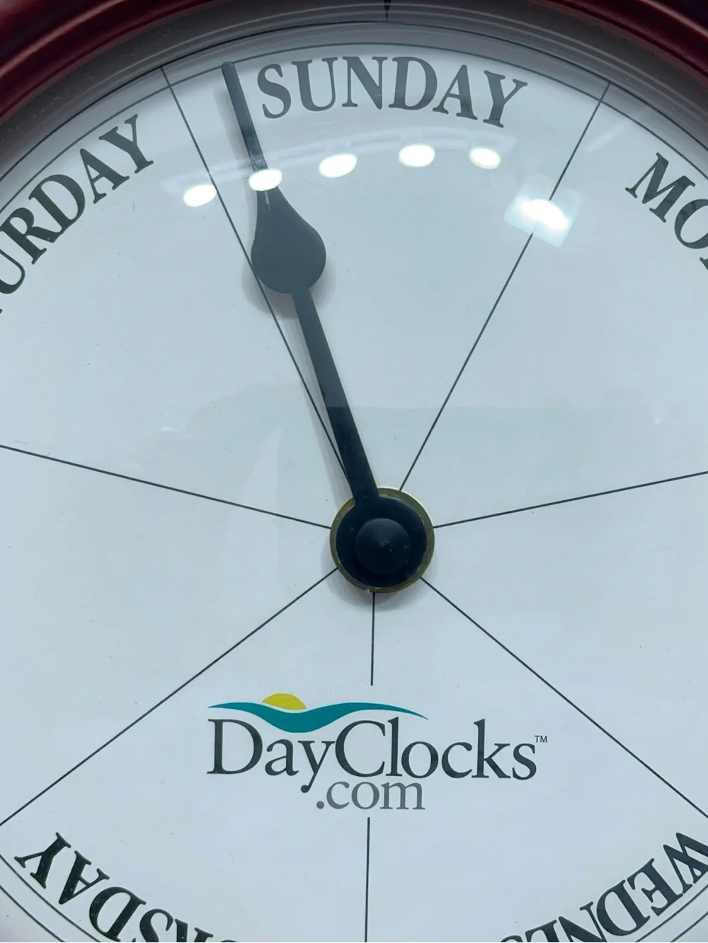 DayClocks Classic Day of The Week Wall Clock Solid Wood 9.5